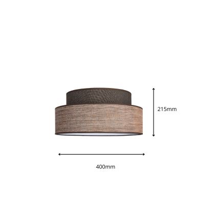 Plafoniera GRACE 1xE27/60W/230V marrone/beige