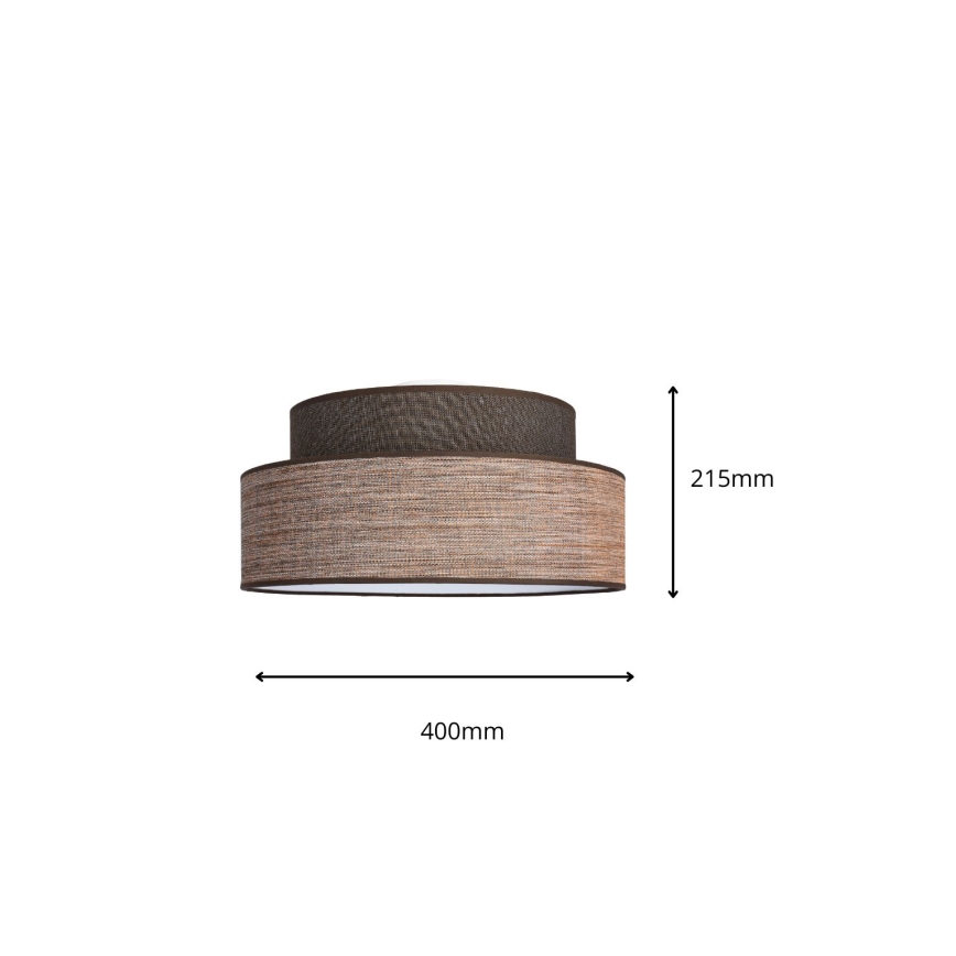 Plafoniera GRACE 1xE27/60W/230V marrone/beige