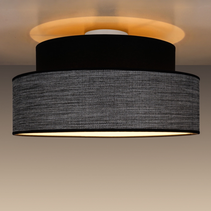 Plafoniera GRACE 1xE27/60W/230V nero/grigio