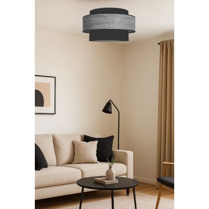 Plafoniera GRACE 1xE27/60W/230V nero/grigio