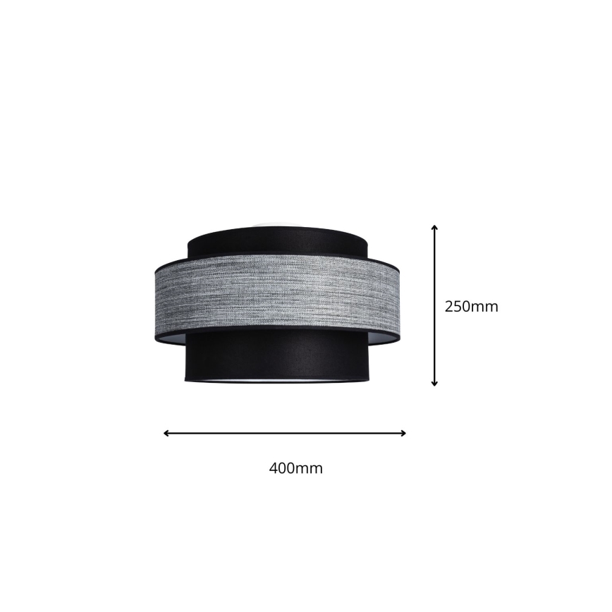 Plafoniera GRACE 1xE27/60W/230V nero/grigio