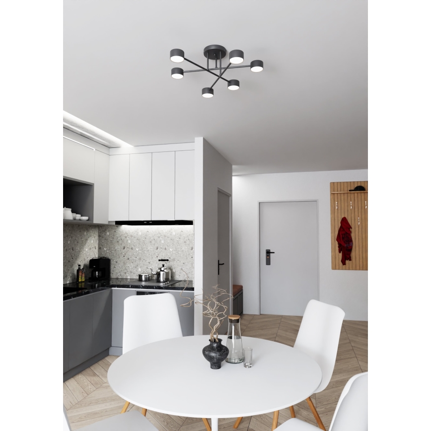 Plafoniera HALO 6xGX53/10W/230V nera