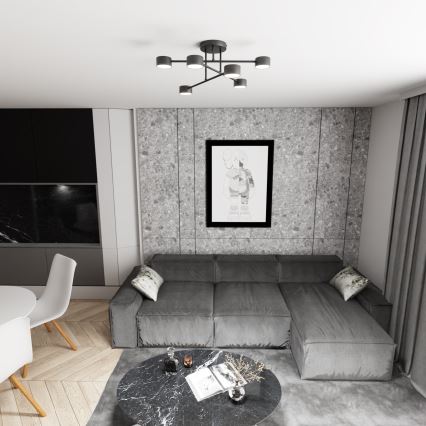 Plafoniera HALO 6xGX53/10W/230V nera