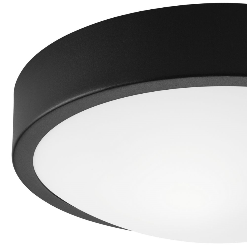 Plafoniera JONAS 1xE27/60W/230V diametro 26 cm nero