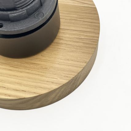 Plafoniera JULL WOOD 1xE27/15W/230V rovere/trasparente Ø 34 cm