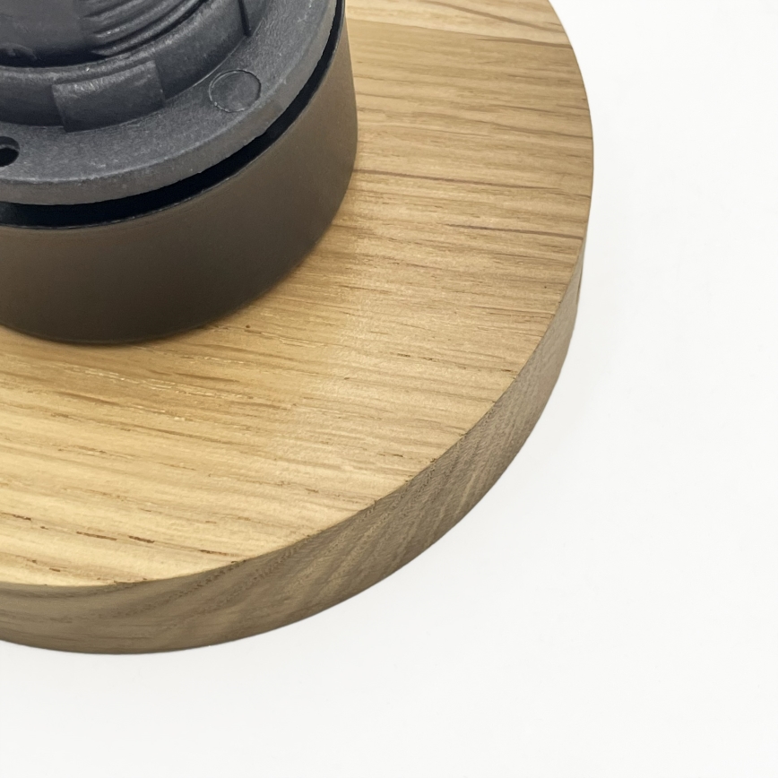 Plafoniera JULL WOOD 1xE27/15W/230V rovere/trasparente Ø 34 cm