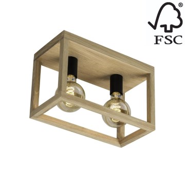 Plafoniera KAGO 2xE27/60W/230V quercia opaco - certificato FSC