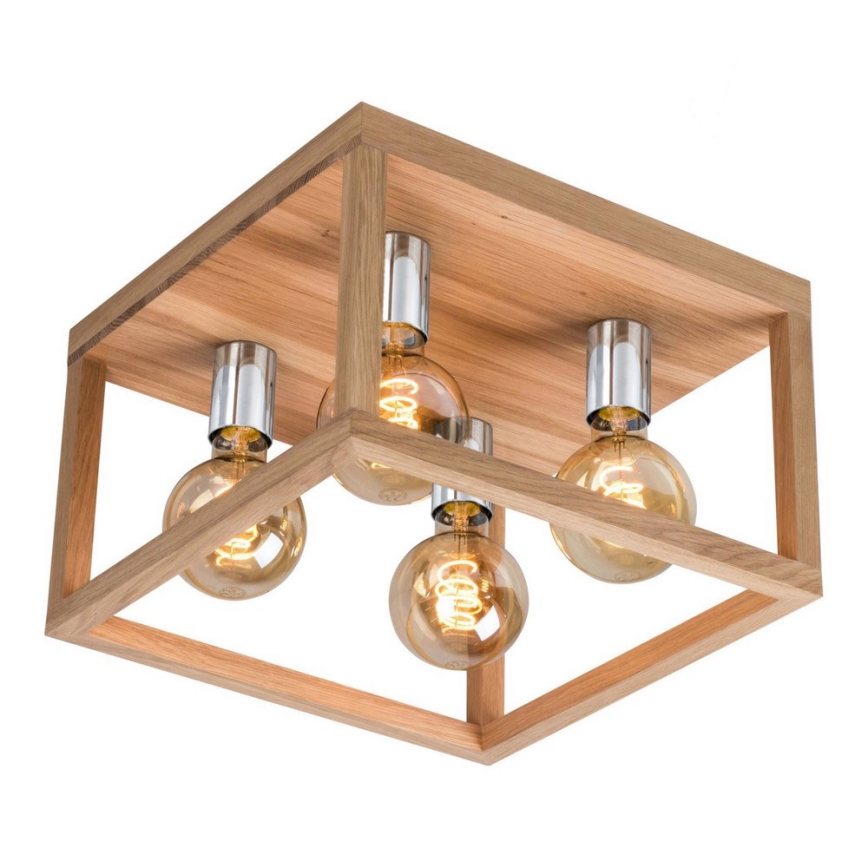 Plafoniera KAGO 4xE27/60W/230V quercia