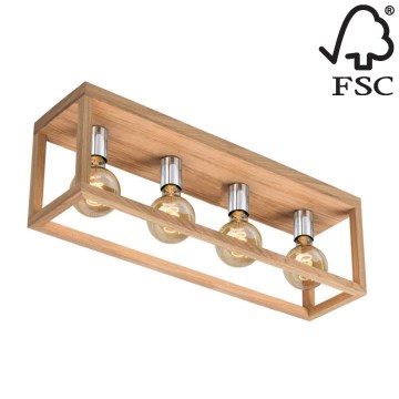 Plafoniera KAGO 4xE27/60W/230V quercia opaco - certificato FSC