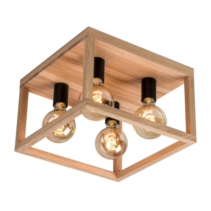Plafoniera KAGO 4xE27/60W/230V quercia opaco