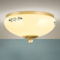 Plafoniera LANDHAUS 1xE27/60W/230V Ø 21 cm ottone/beige/blu