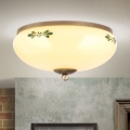 Plafoniera LANDHAUS 2xE27/60W/230V Ø 28 cm bronzo/beige/verde