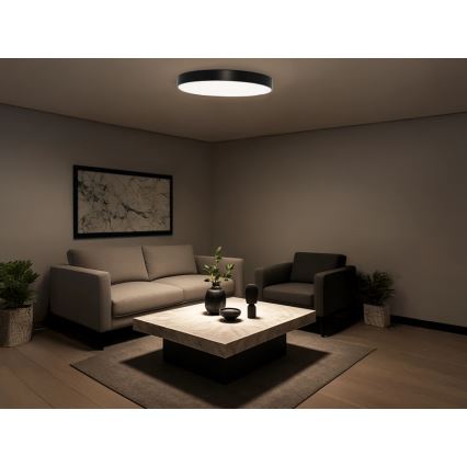 Plafoniera LED/135W/230V 3000/4000/6500K Ø 80 cm nero