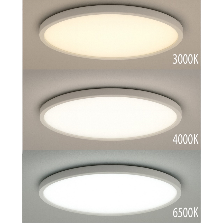 Plafoniera LED 18W/230V 3000/4000/6500K Ø 23 cm bianca