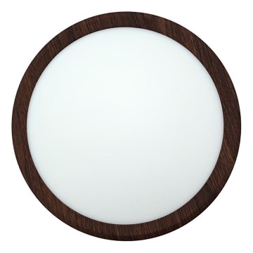 Plafoniera LED 18W/230V 3000/4000/6500K Ø 23 cm marrone