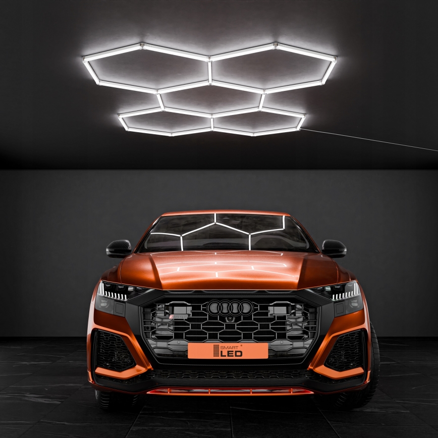 Plafoniera LED HEXAGON LED/240W/85-265V 6500K 298x209 cm CRI 90 IP44 bianco