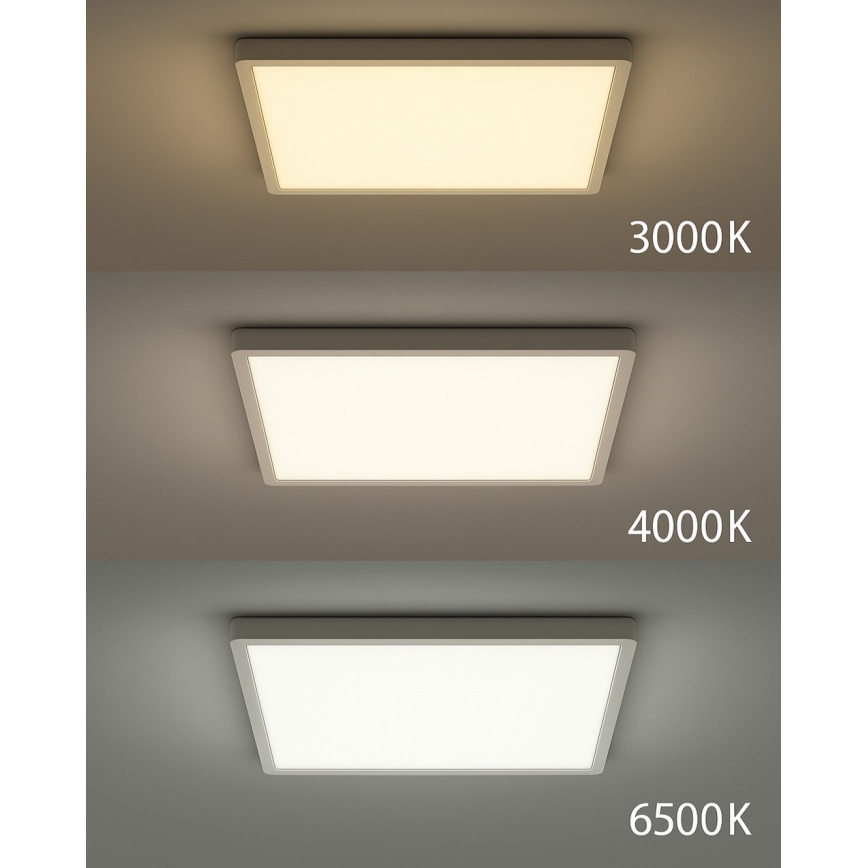 Plafoniera LED/24W/230V 3000/4000/6500K 30x30 cm bianca