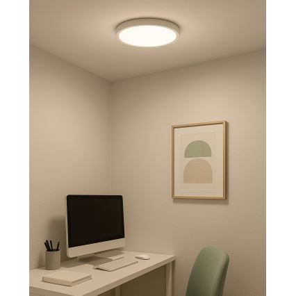 Plafoniera LED 24W/230V 3000/4000/6500K Ø 30 cm bianca