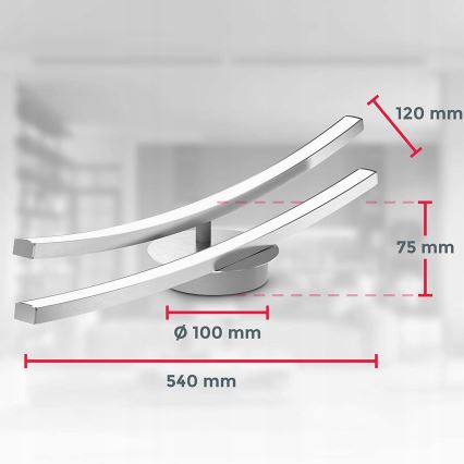 Plafoniera LED 2x LED/6W/230V cromato lucido