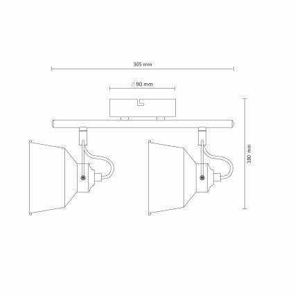 Plafoniera LED 2xE14/8W/230V