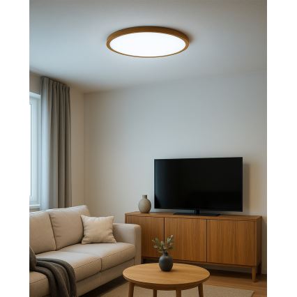 Plafoniera LED/32W/230V 3000/4000/6500K Ø 40 cm beige