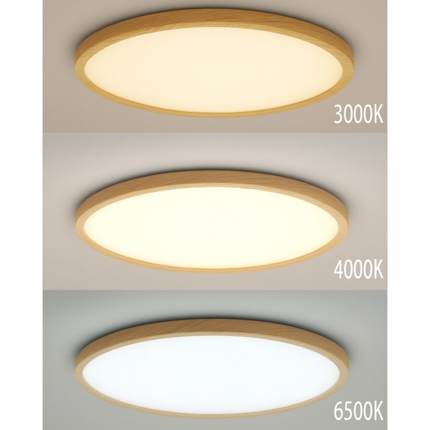 Plafoniera LED/32W/230V 3000/4000/6500K Ø 40 cm beige