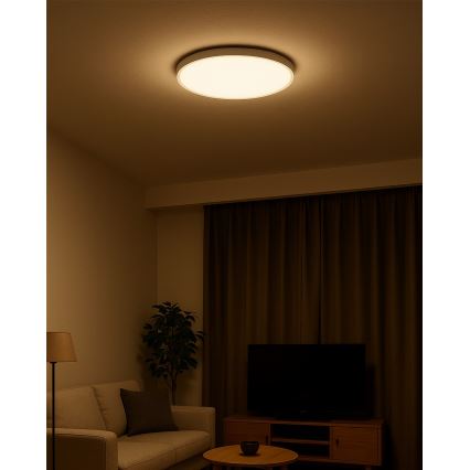 Plafoniera LED/32W/230V 3000/4000/6500K Ø 40 cm bianca