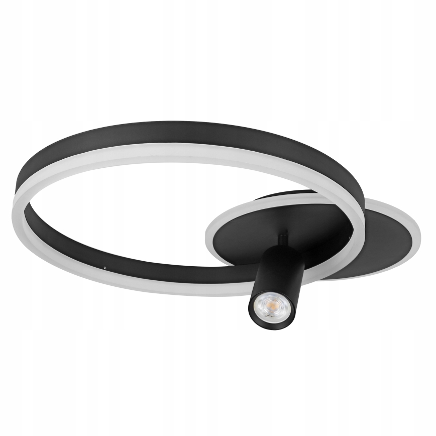 Plafoniera LED 38W/230V + 1xGU10/30W nera