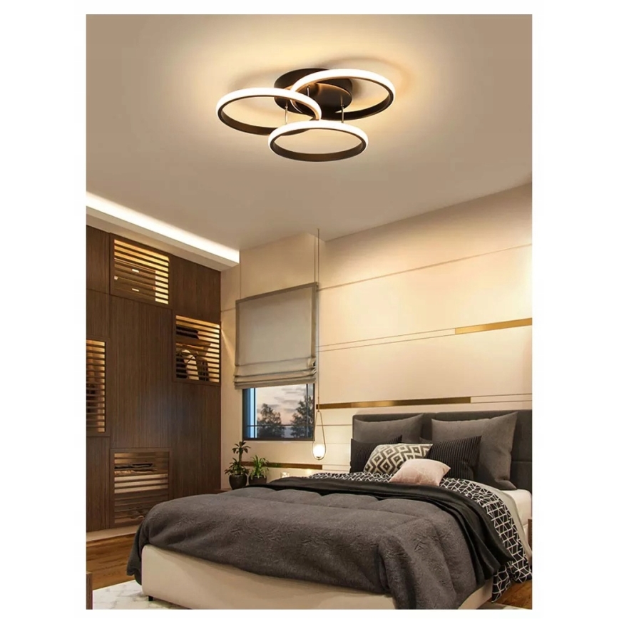 Plafoniera LED 38W 230V nera