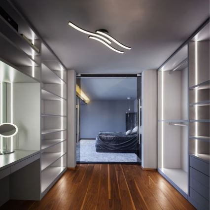 Plafoniera LED 3xLED/6W/230V 2700K nera