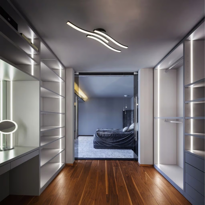 Plafoniera LED 3xLED/6W/230V 2700K nera