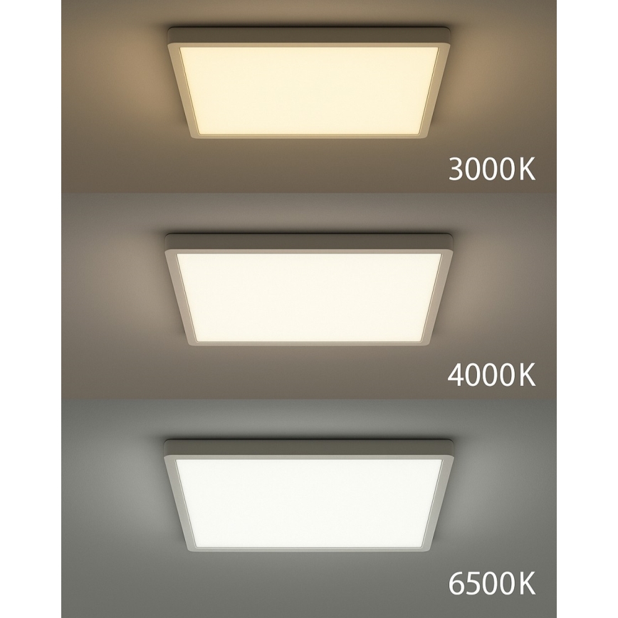Plafoniera LED/40W/230V 3000/4000/6500K 50x50 cm bianco