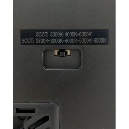 Plafoniera LED/40W/230V 3000/4000/6500K 50x50 cm nera