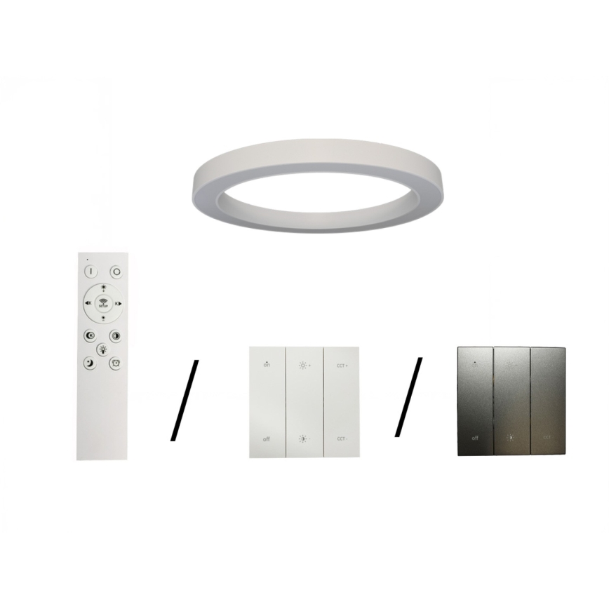 Plafoniera LED/80W/230V 3000/4000/6500K Ø 80 cm bianca
