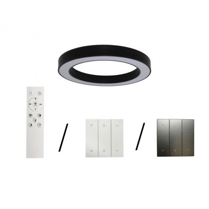 Plafoniera LED 80W/230V, temperatura colore selezionabile 3000/4000/6500K, Ø 80 cm, nera