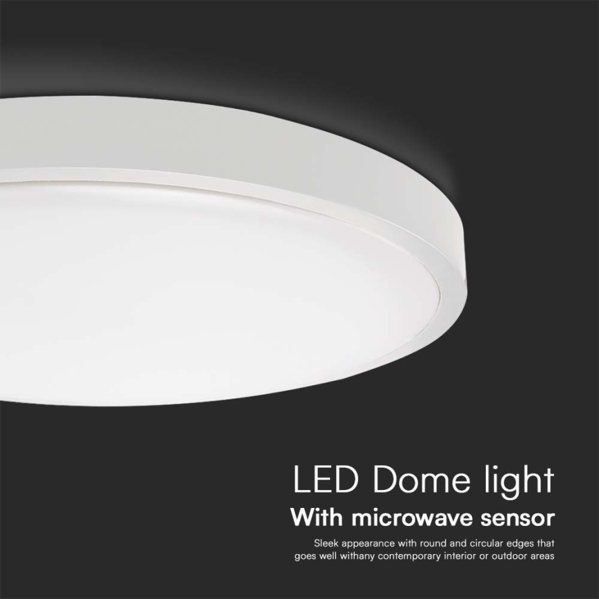 Plafoniera LED per bagno con sensore CHIP SAMSUNG LED/36W/230V IP44 4000K diam. 42 cm bianco + telecomando
