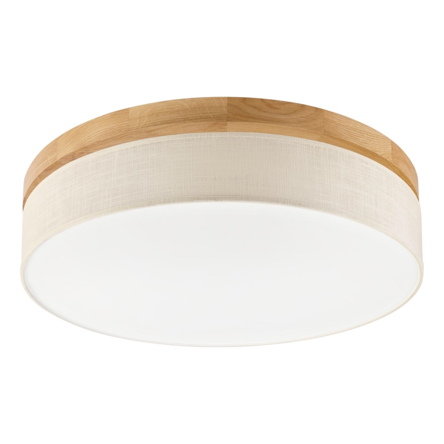 Plafoniera LED BELLADONNA - 36W, 230V, diametro 50 cm, crema/rovere
