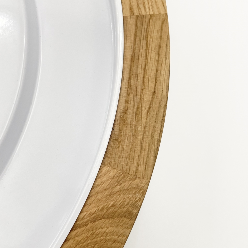 Plafoniera LED BELLADONNA - 36W, 230V, diametro 50 cm, crema/rovere