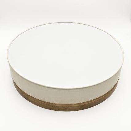 Plafoniera LED BELLADONNA - 36W, 230V, diametro 50 cm, crema/rovere