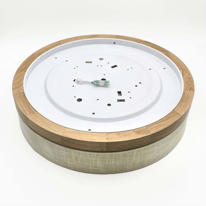 Plafoniera LED BELLADONNA - 36W, 230V, diametro 50 cm, crema/rovere