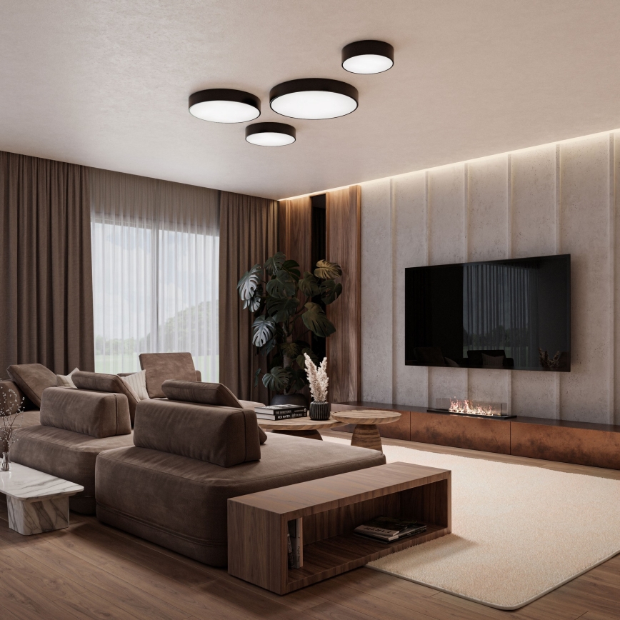 Plafoniera LED CLEO LED/24W/230V 4000K diam. 30 cm nero