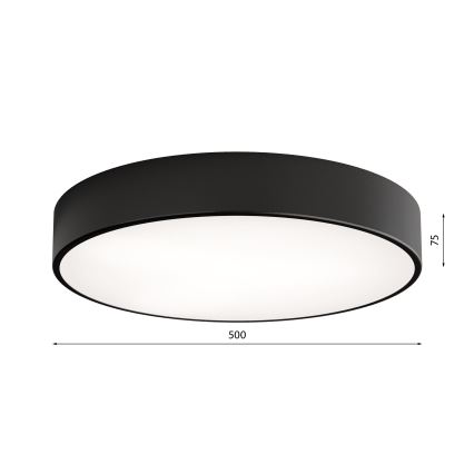 Plafoniera LED CLEO LED/69W/230V 3000K diam. 50 cm nero