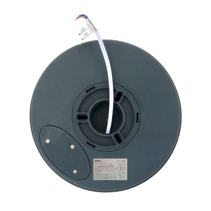 Plafoniera LED per bagno con sensore di movimento, 20W/230V, 3000/4000/6500K, Ø 23 cm, IP54, antracite