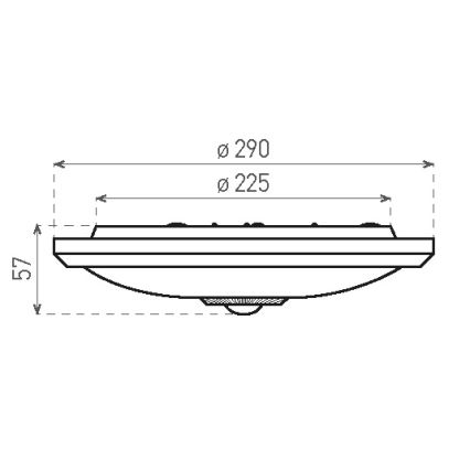 Plafoniera LED con sensore di movimento e sensore crepuscolare e modulo d'emergenza MANA LED/12W/230V 1500 mAh Ø 29 cm bianca
