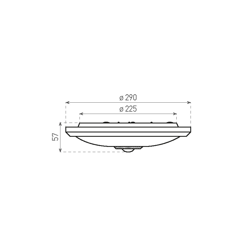 Plafoniera LED con sensore e modulo di emergenza MANA LED/12W/230V 4000K