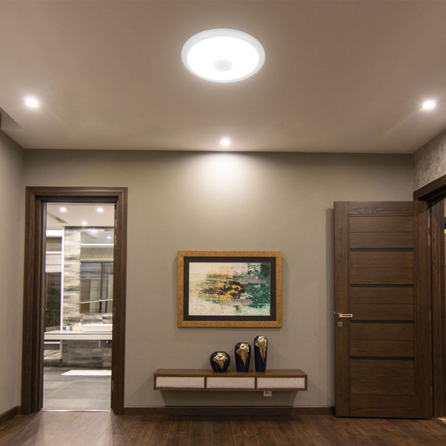 Plafoniera LED con sensore SAMSUNG CHIP LED/12W/230V 3000/4000/6000K diametro 29 cm bianco