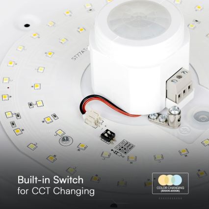 Plafoniera LED con sensore SAMSUNG CHIP LED/12W/230V 3000/4000/6000K diametro 29 cm bianco