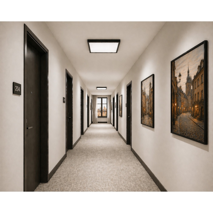 Plafoniera LED VITALI con sensore di movimento e sensore crepuscolare LED/24W/230V 4000K 33x33 cm antracite