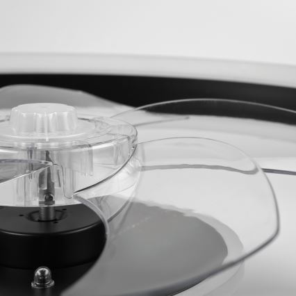 Lampada da soffitto dimmerabile a LED con ventilatore APOLLO LED/38W/230V nero + telecomando