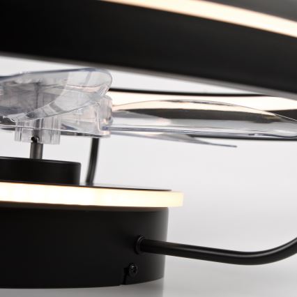 LED Plafoniera dimmerabile con ventilatore FARGO LED/37W/230V nero + telecomando